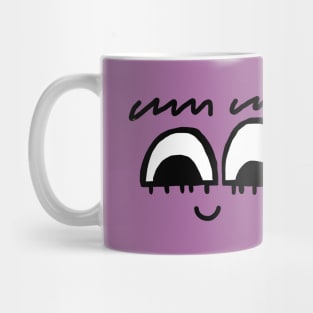 Cute Purple Cartoon Eyes Mug